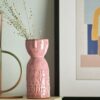 Embla Vase, Pink, Steingut – Bild 2