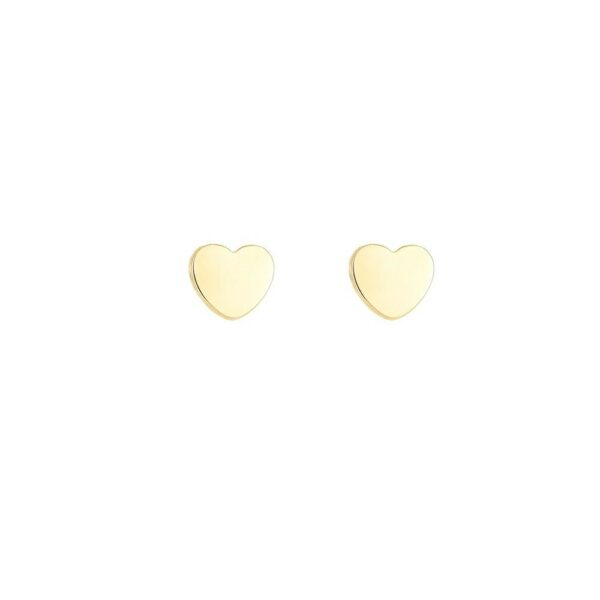 Heart Edelstahl Ohrstecker Gold