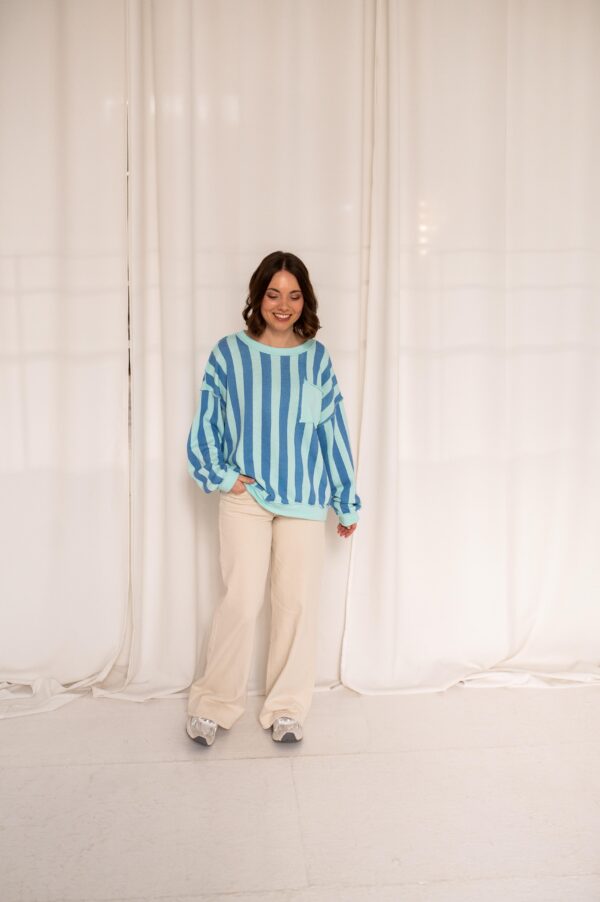 Sweatshirt Pocket Stripes – Bild 2