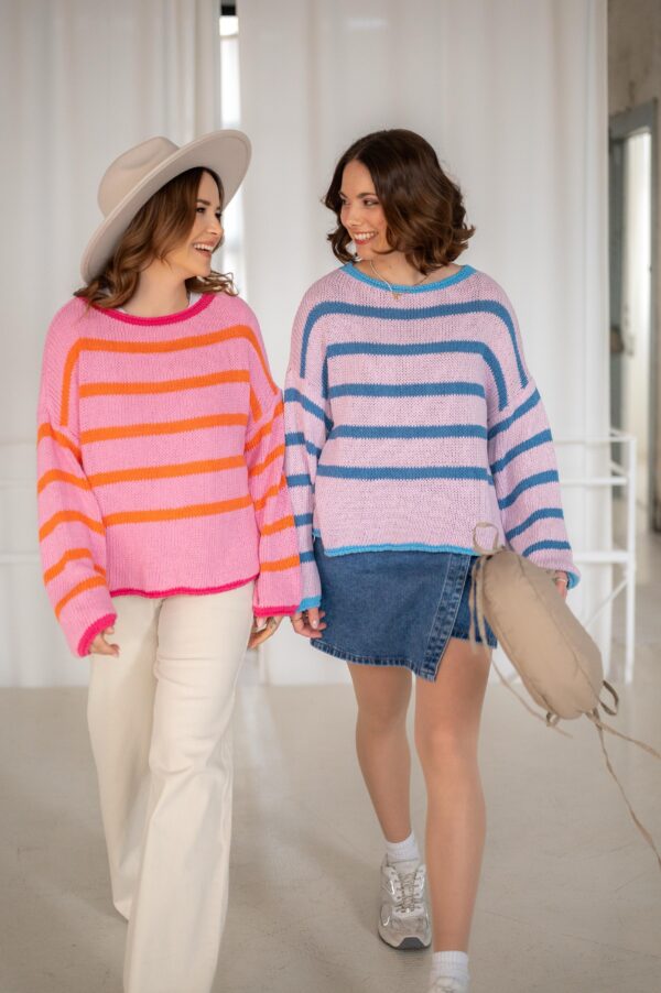 Strickpullover Pastell Stripes