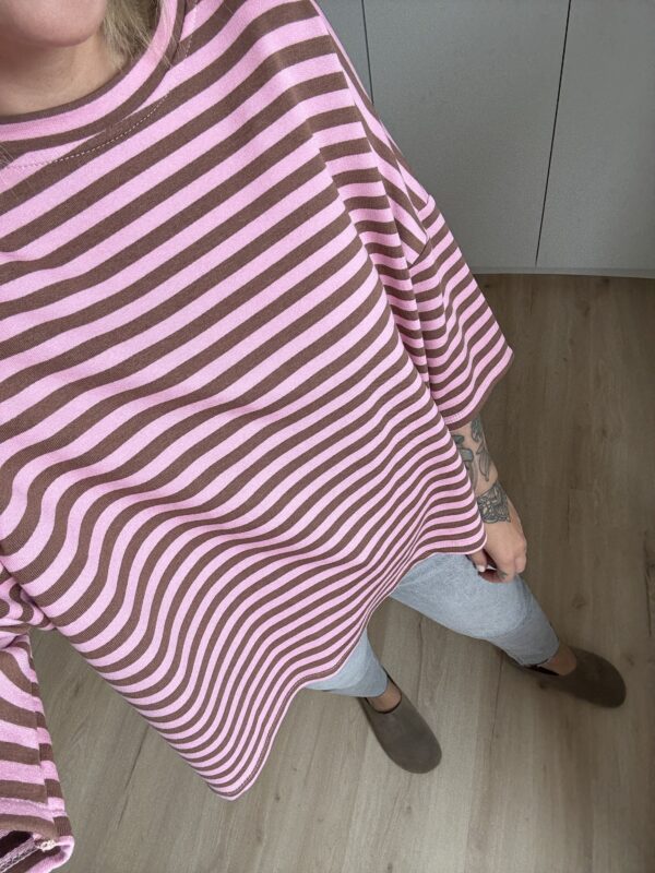 Streifen T-Shirt Oversized – Bild 2