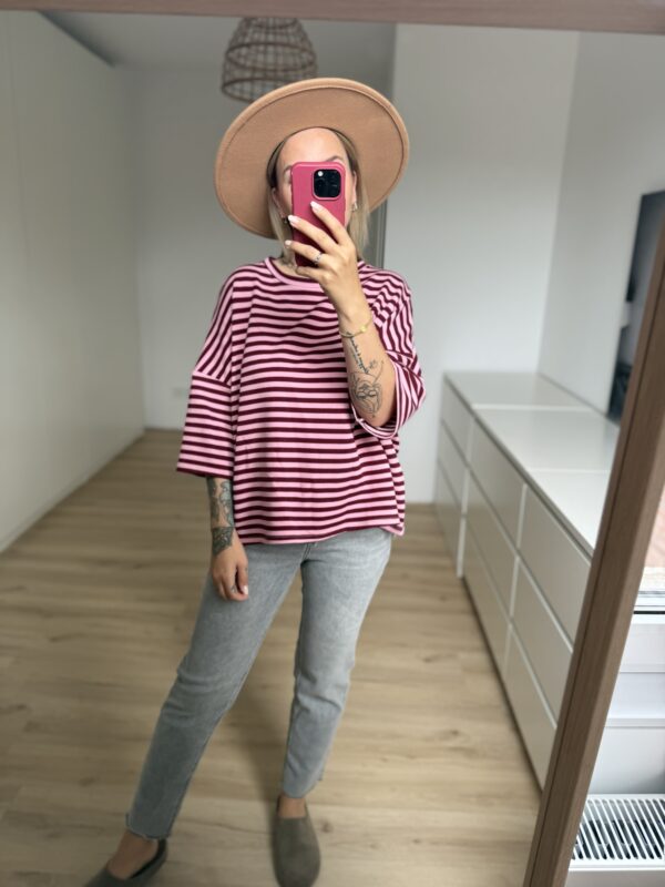 Streifen T-Shirt Oversized – Bild 5