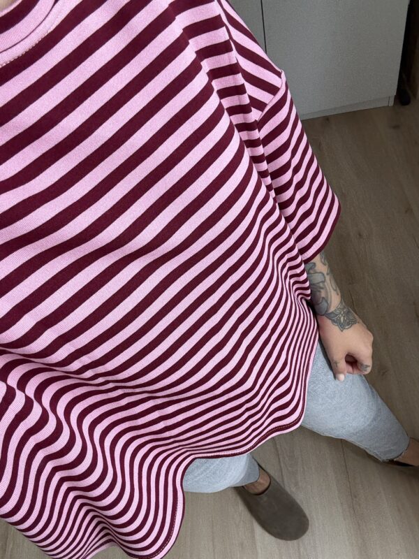 Streifen T-Shirt Oversized – Bild 6