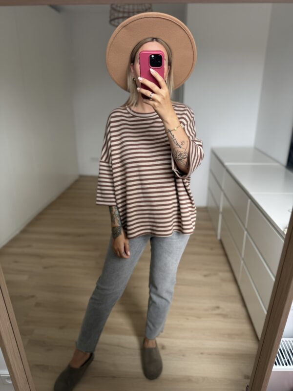 Streifen T-Shirt Oversized – Bild 3