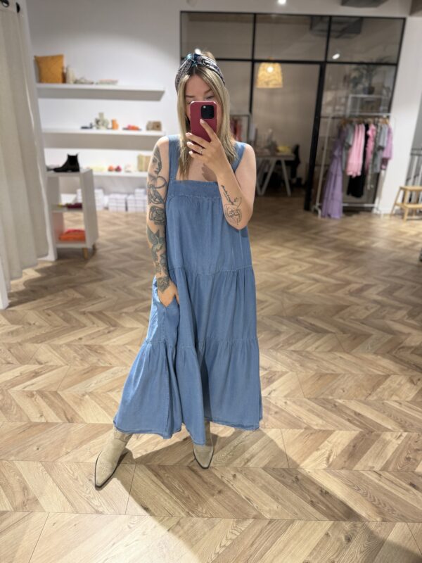 Maxikleid Jeans Optik