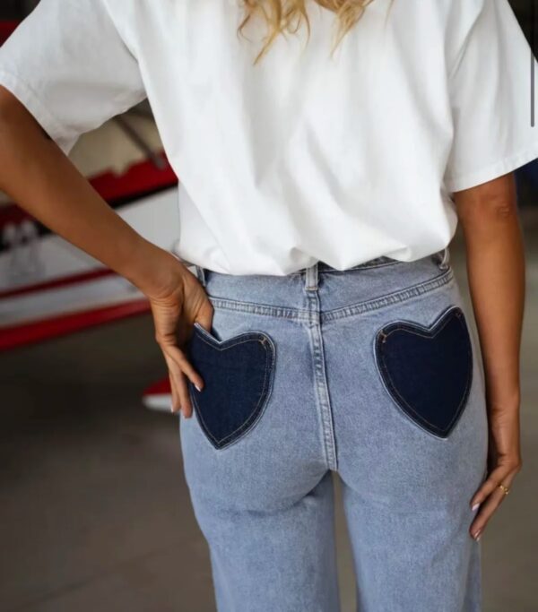 Jeans Heart Pockets