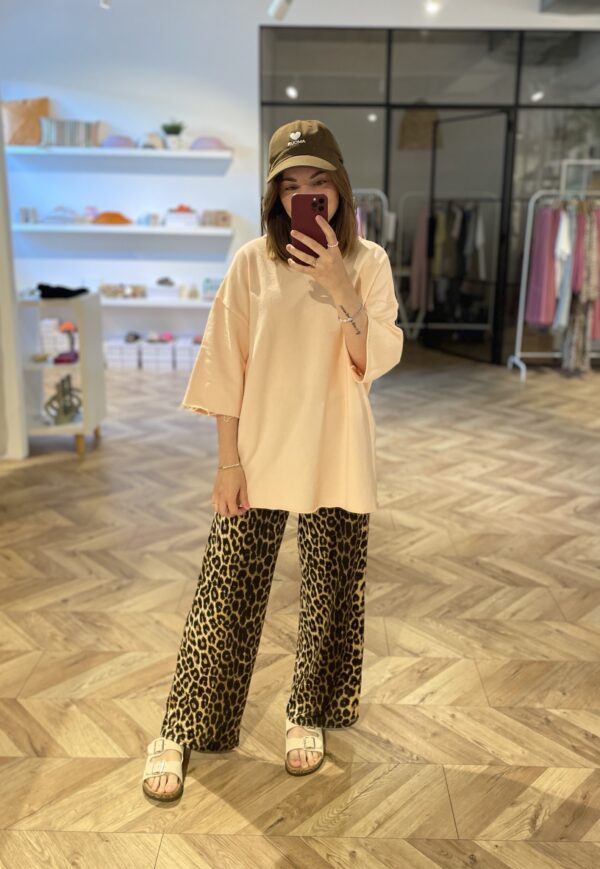 Oversized kurzarm Sweatshirt