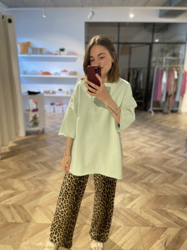 Oversized kurzarm Sweatshirt – Bild 2