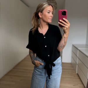 Kurzarm Bluse Musselin