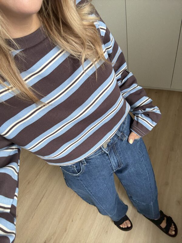 Longsleeve mit unterschiedlichen Streifen – Bild 2