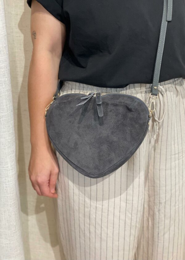 Herz Tasche Wildleder