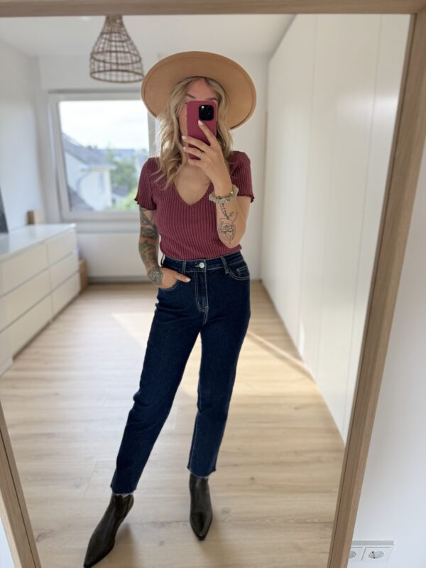 Mom Jeans Dunkelblau