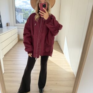 Bomberjacke Bordeauxrot